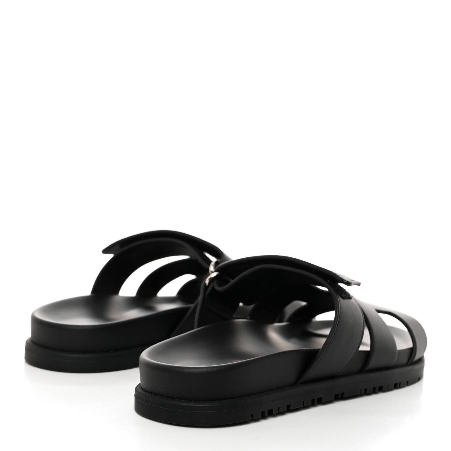Hermes Calfskin Womens Chypre Sandals 36 Black 4 of 9