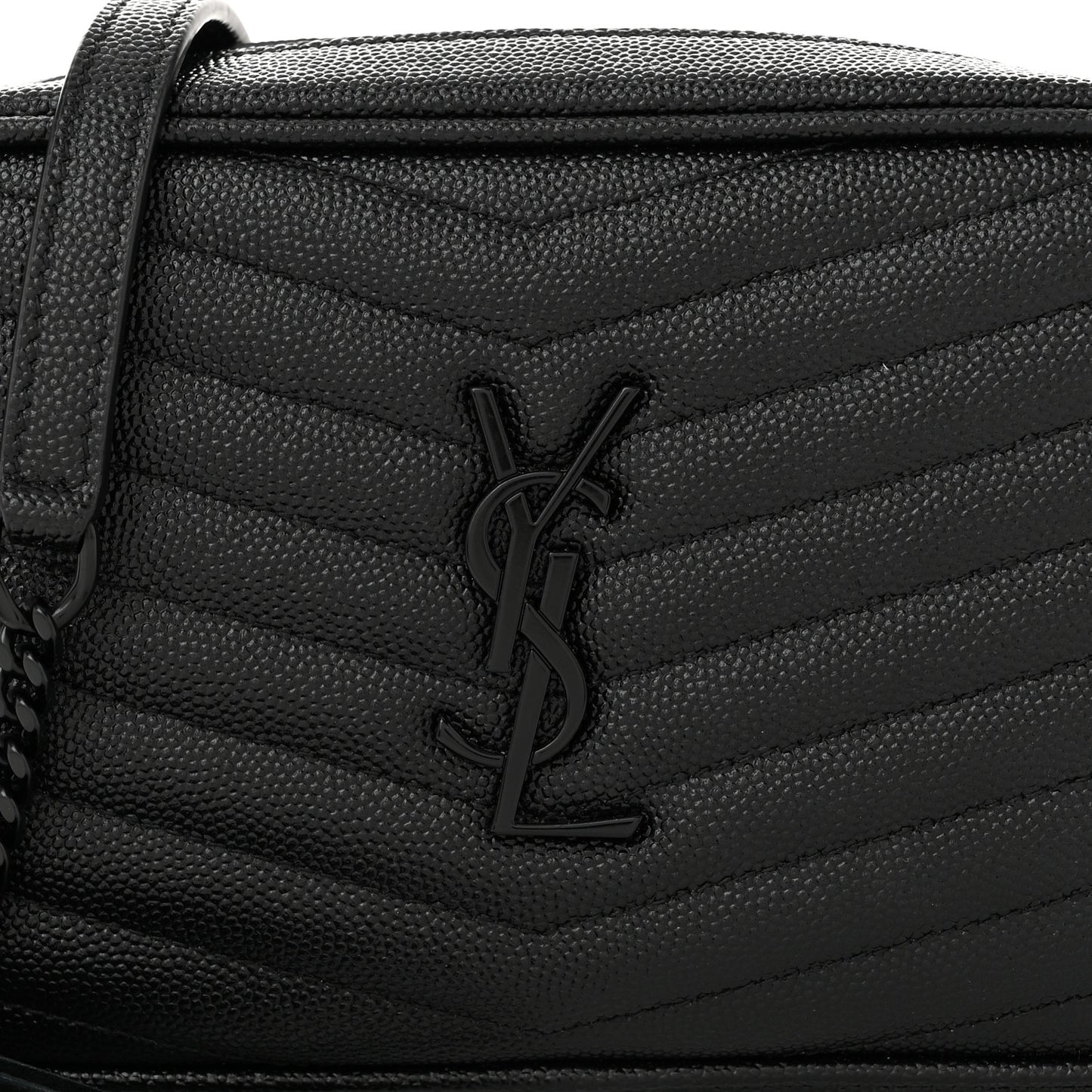 Grain De Poudre Matelasse Monochrome Monogram Mini Lou Camera Bag Black