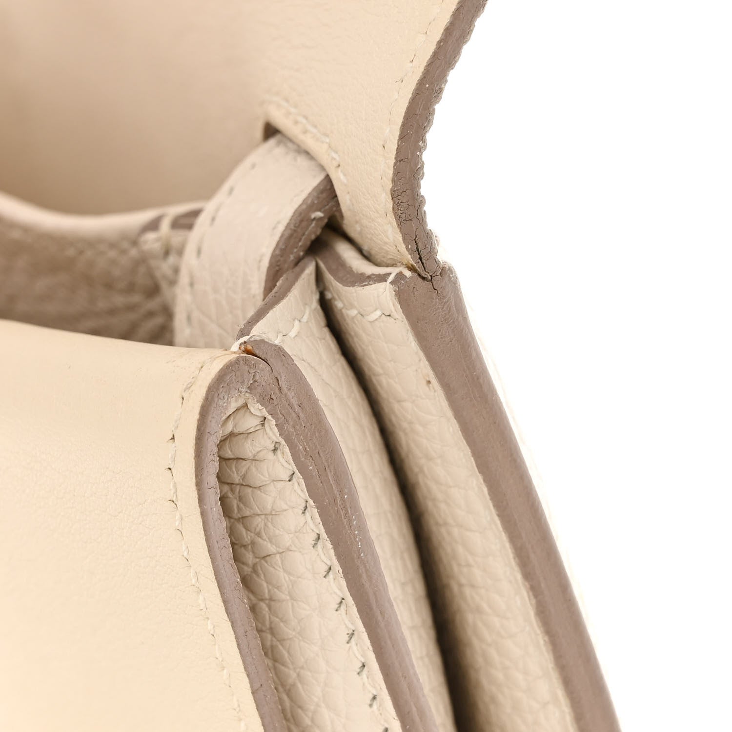 Hermes Taurillon Clemence Halzan 31 GM Craie 13 of 15