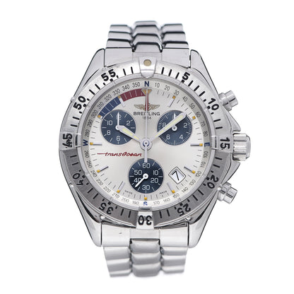 Breitling Stainless Steel 40mm Transocean Chronograph Quartz Watch A53040.1 1 of 5
