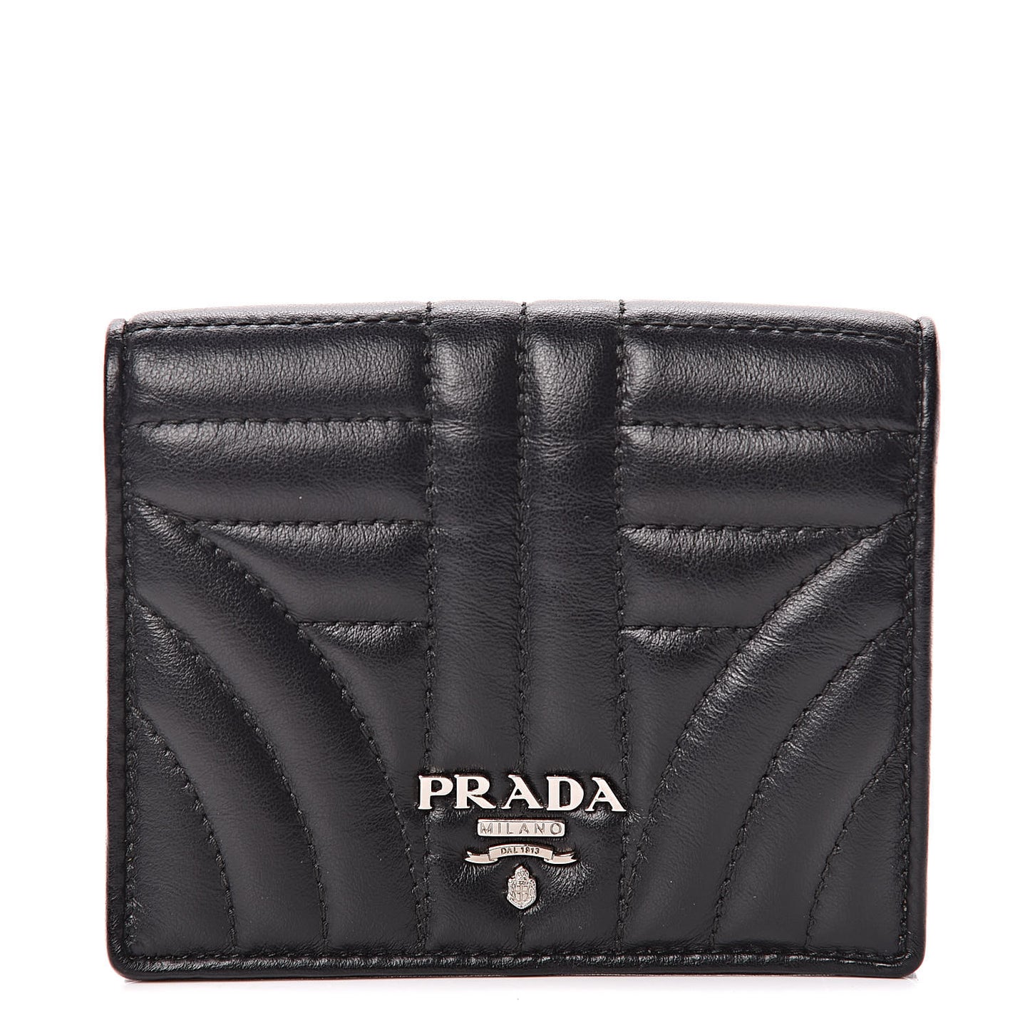 Soft Calfskin Impunture Diagramme Wallet Black