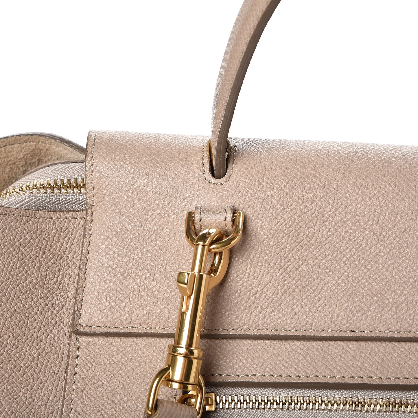 Grained Calfskin Mini Belt Bag Light Taupe