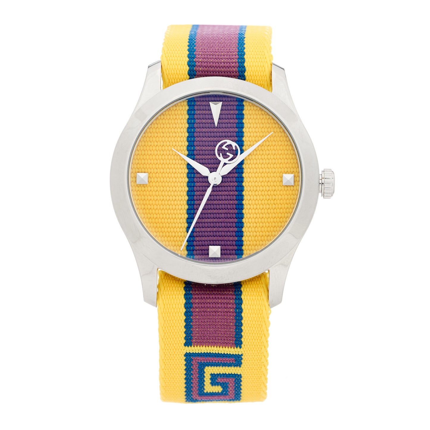 Stainless Steel Nylon 38mm G-Timeless Web Quartz Watch Yellow