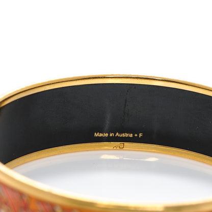 Hermes Enamel Printed Wide Rencontre Oceane Bracelet 62 5 of 5