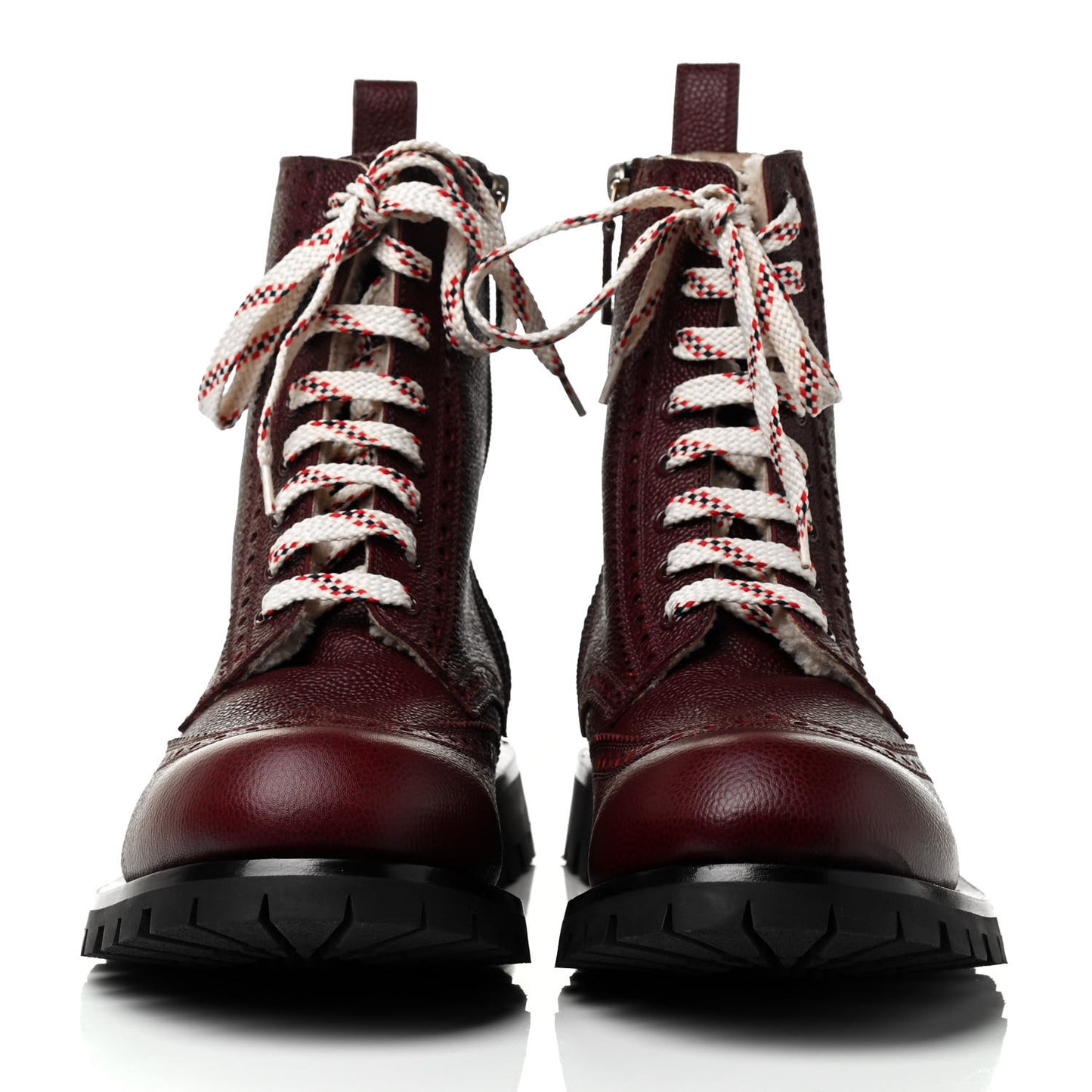 Grained Calfskin Mens Arley Boots 10.5 Burgundy