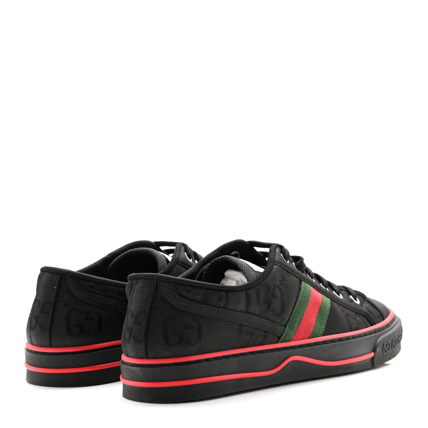 Gucci Econyl Nylon Web Monogram Off The Grid Womens 1977 Tennis Sneakers 39.5 Black 4 of 7