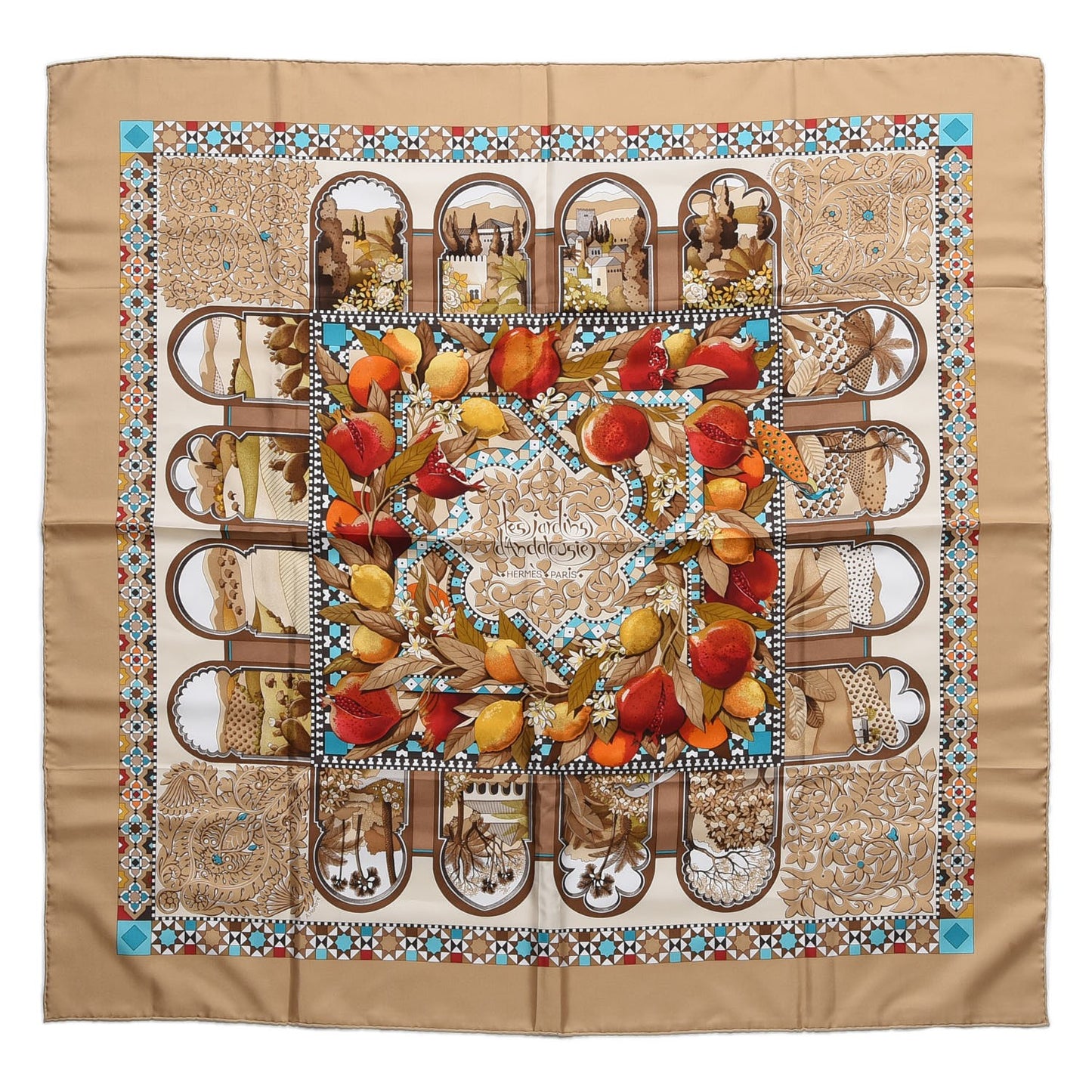 Silk Les Jardins D'Andalouise Scarf 90