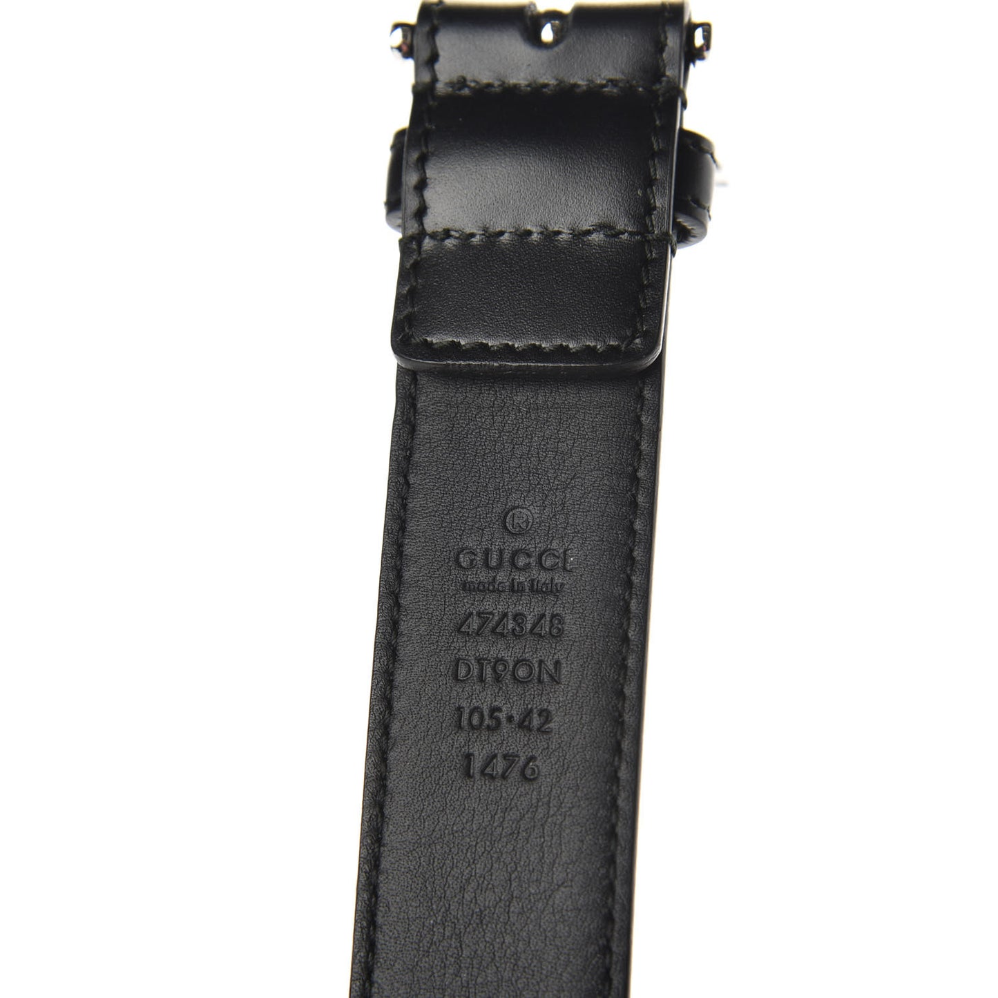 Calfskin Bee Embossed Belt 105 42 Black