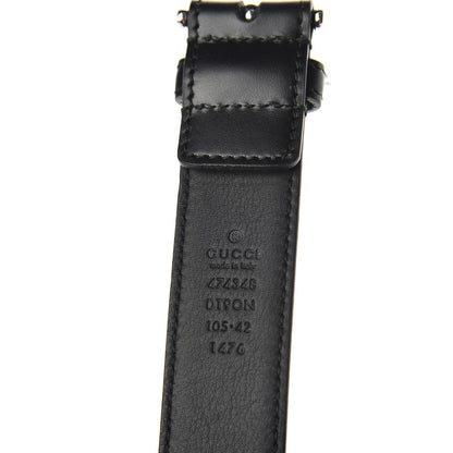 Gucci Calfskin Bee Embossed Belt 105 42 Black 3 of 6