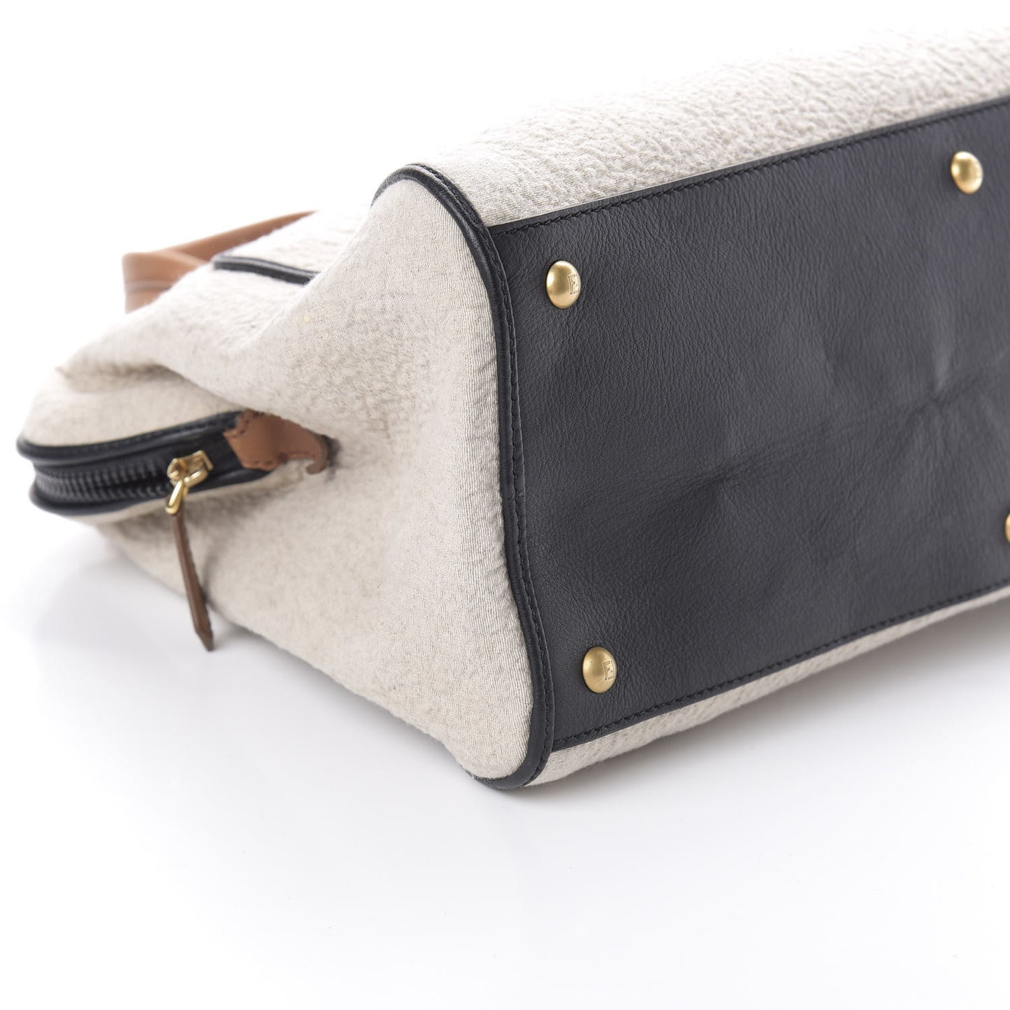 Tessuto Matelasse Chameleon Tote Ecru Black