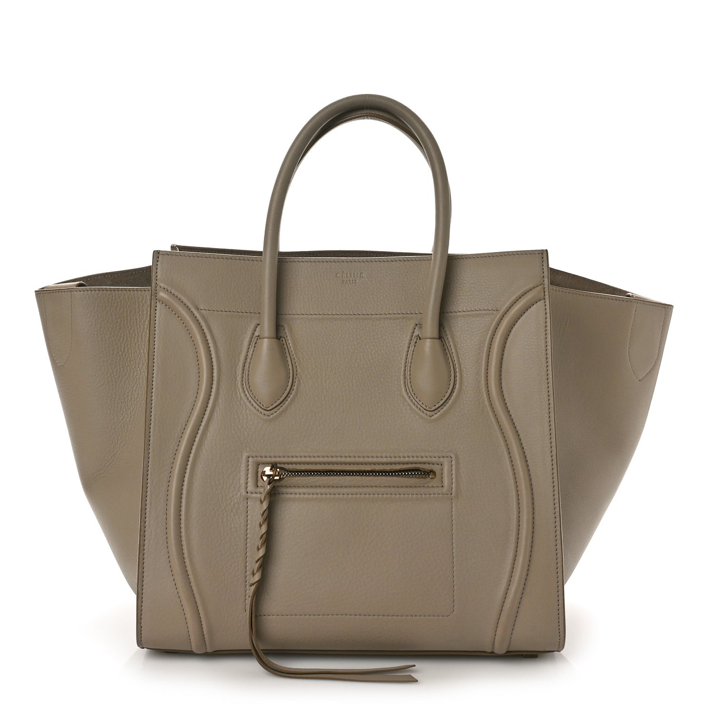 Supple Calfskin Medium Phantom Luggage Beige
