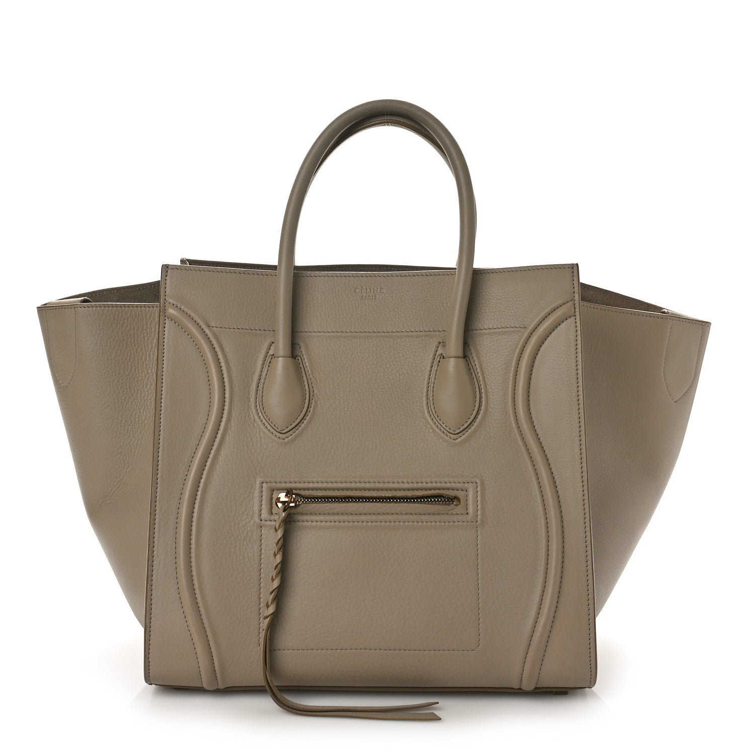 Celine Supple Calfskin Medium Phantom Luggage Beige 1 of 11