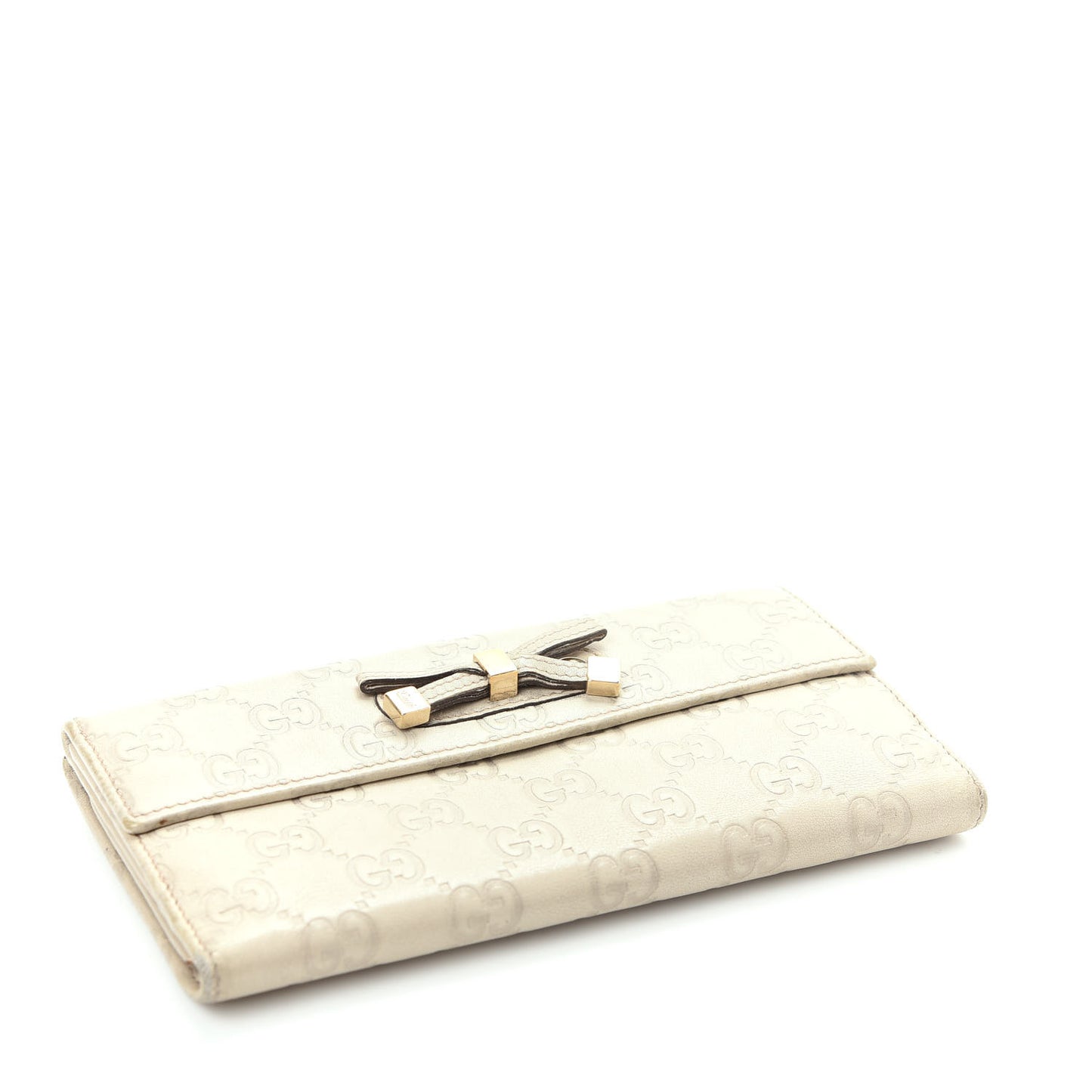 Guccissima Princy Continental Wallet Off White