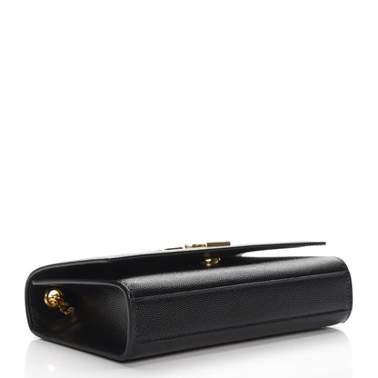 Saint Laurent Grain De Poudre Small Monogram Kate Satchel Black 4 of 7