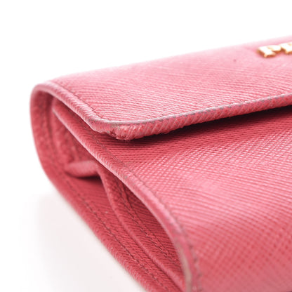 Prada Saffiano Metal Flap Wallet Peonia 10 of 15
