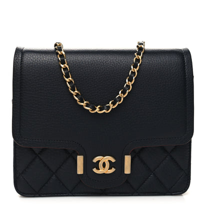 Chanel Calfskin Quilted Archi Chic Square Wallet On Chain WOC Black 1 of 10