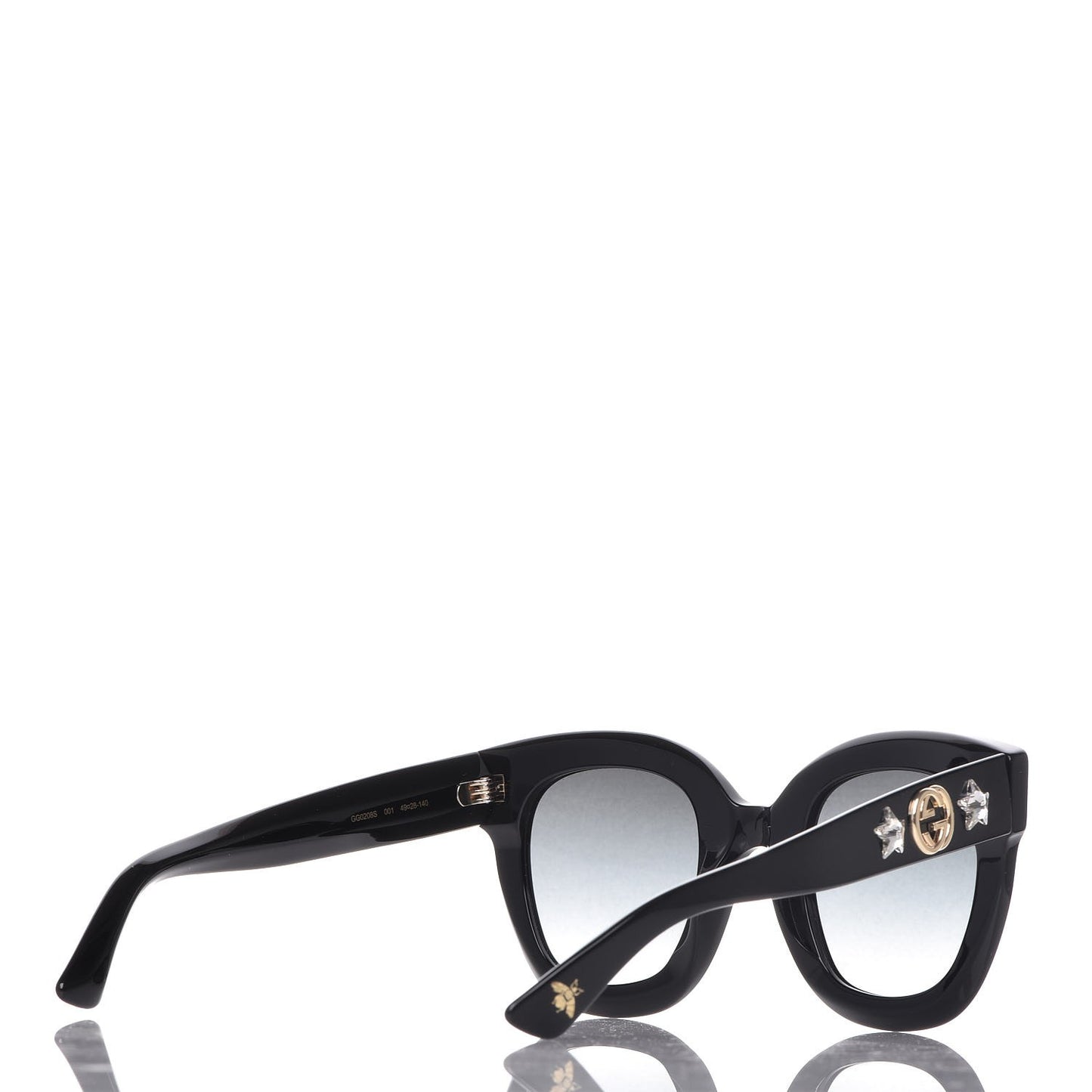 Round Frame Star Sunglasses GG0208S Black