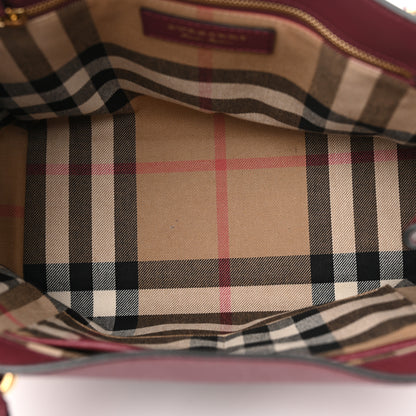 Burberry Soft Grain Medium Buckle Tote Dark Plum 5 of 25