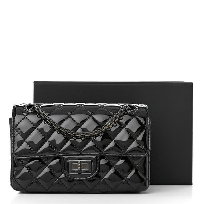 Chanel Patent Calfskin Quilted 2.55 Reissue Mini Flap So Black 11 of 11