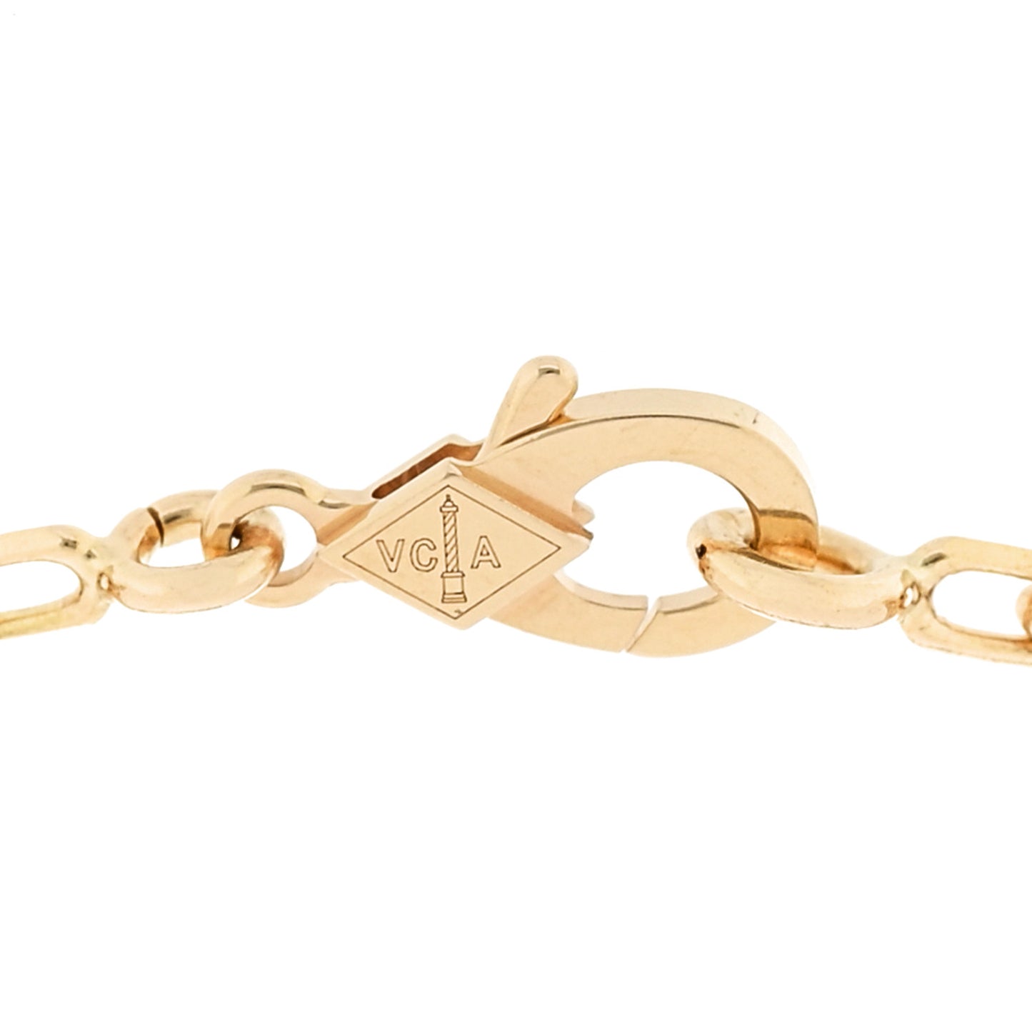 18K Yellow Gold Black Onyx 5 Motifs Vintage Alhambra Bracelet