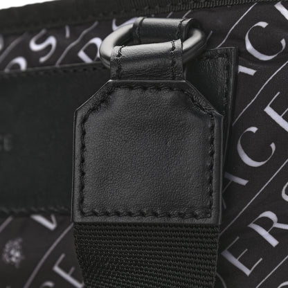 Versace Nylon Logo Crossbody Bag Black White 11 of 11