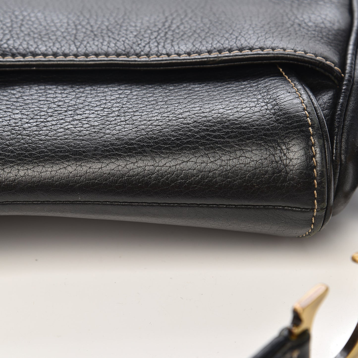 Calfskin Double Saddle Bag Black