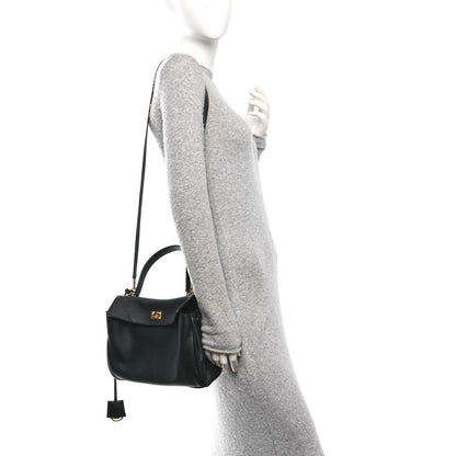 Balenciaga Natural Smooth Calfskin Small Rodeo Top Handle Handbag Black 2 of 11