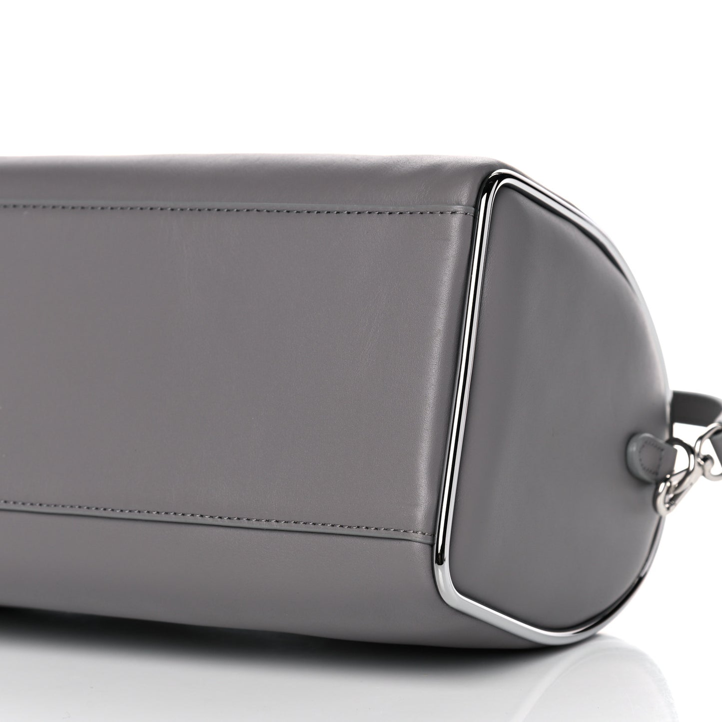 Supple Calfskin Small Halo Duffle Bag Grey