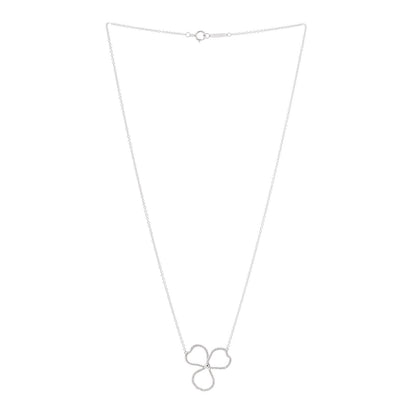 Tiffany Platinum Diamond Large Paper Flowers Pendant Necklace 3 of 6