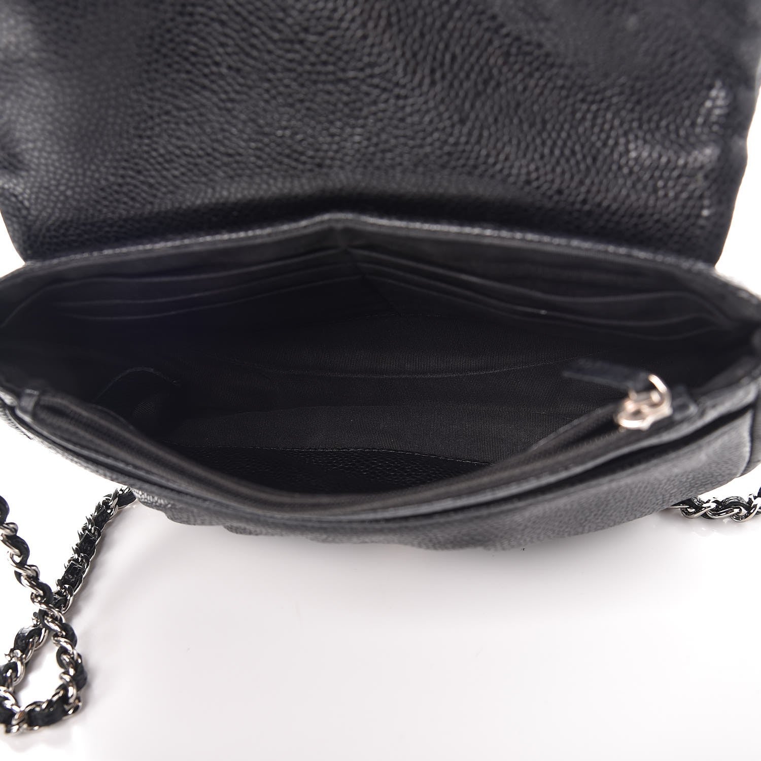 Chanel Caviar Half Moon Wallet On Chain WOC Black 5 of 13