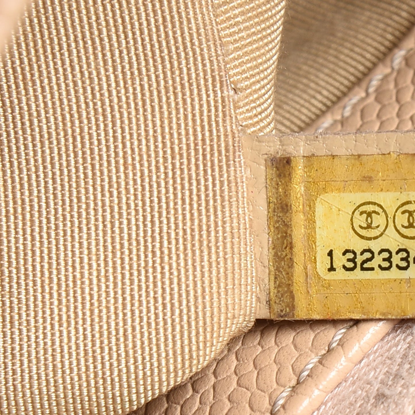 Caviar Quilted Grand Shopping Tote GST Beige Clair