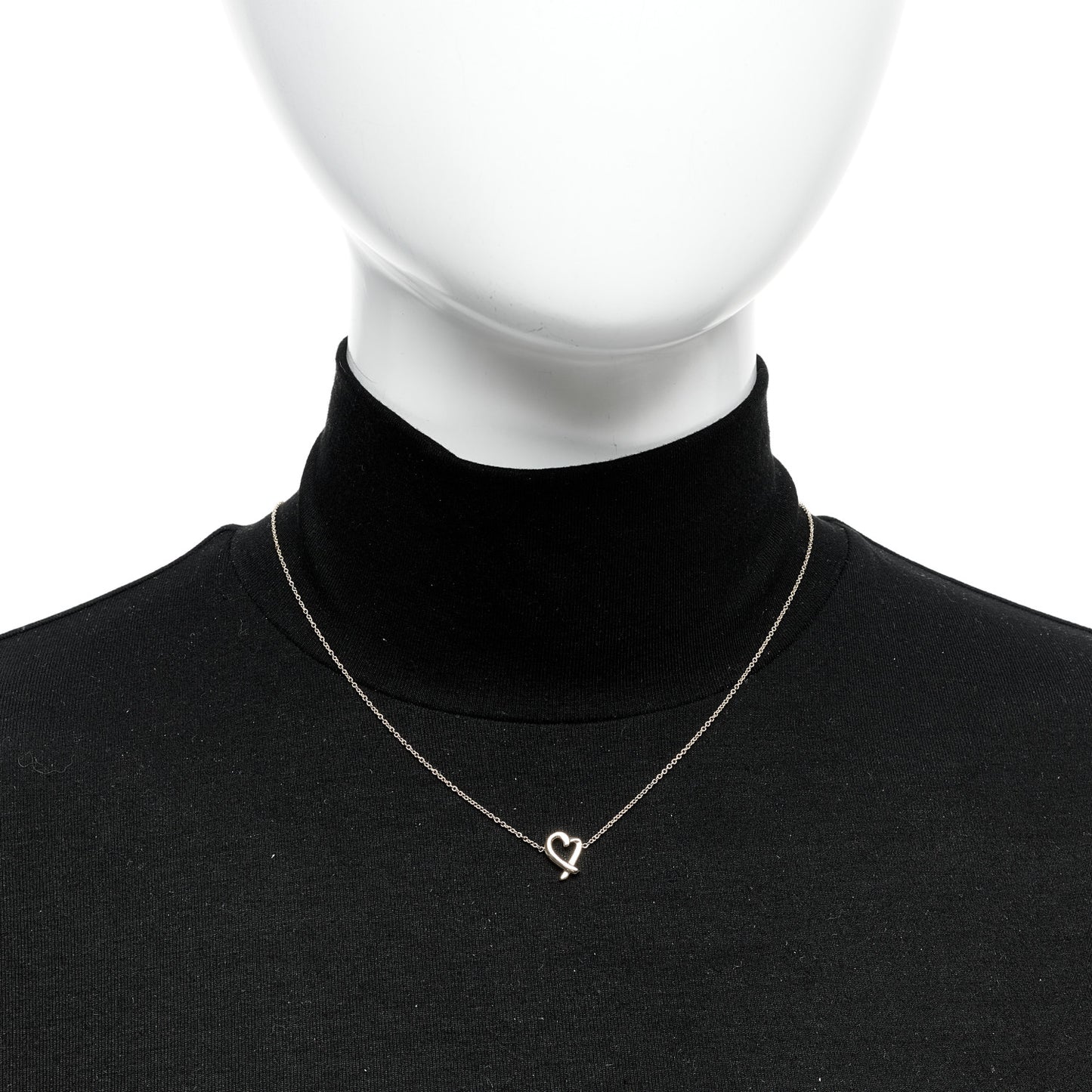 18K Yellow Gold Mini Paloma Picasso Loving Heart Pendant Necklace