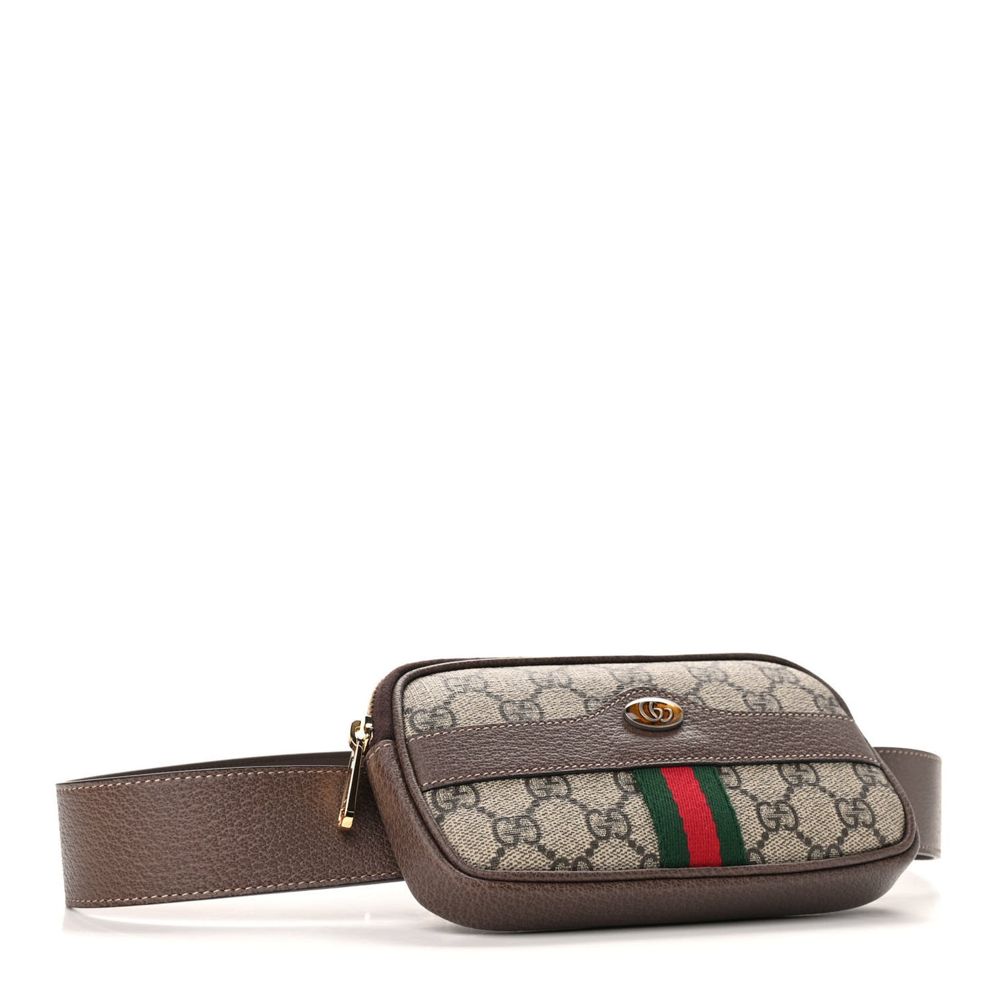 GG Supreme Monogram Ophidia Belted iPhone Case 85 34 Dark Brown