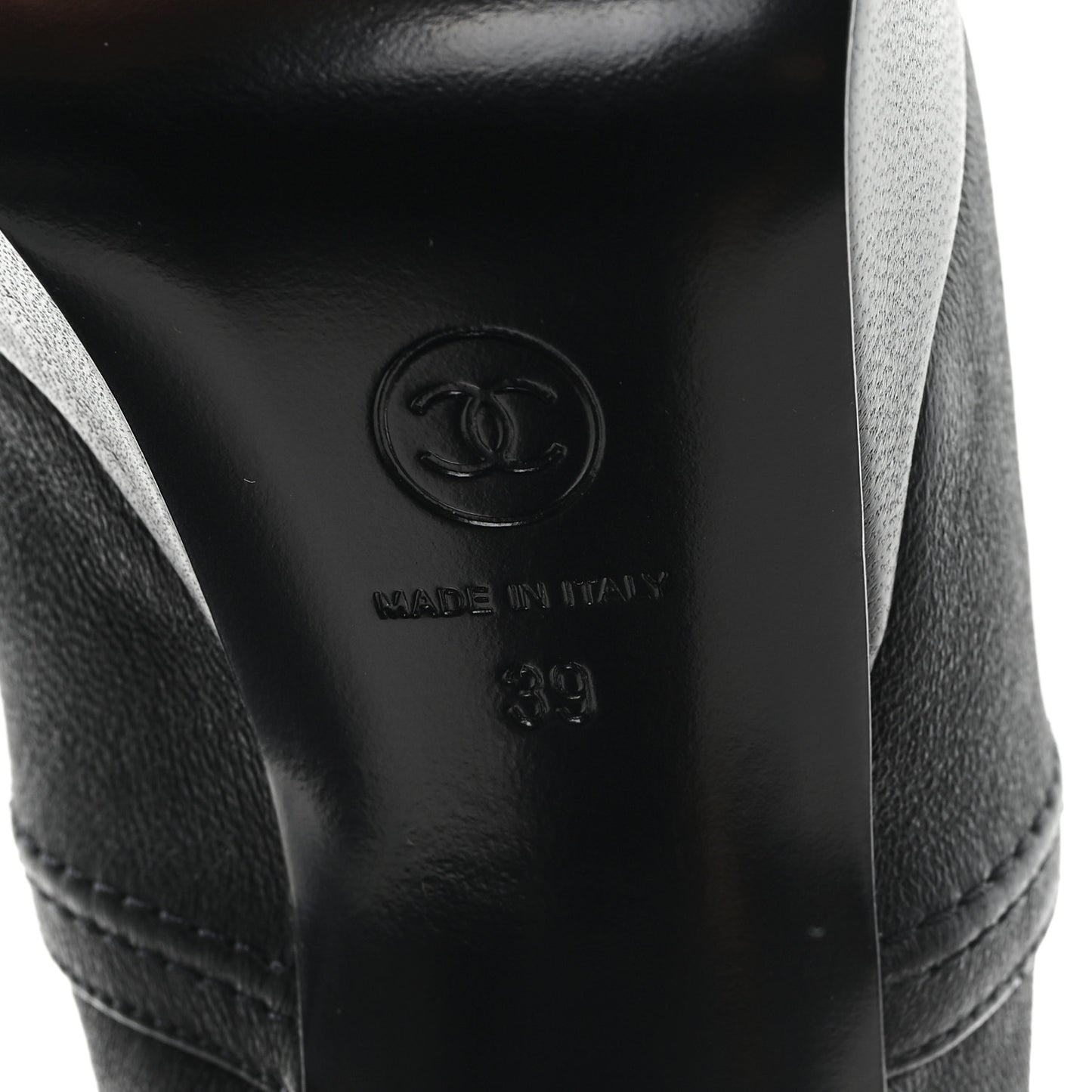 Lambskin Platform Short Boots 39 Black