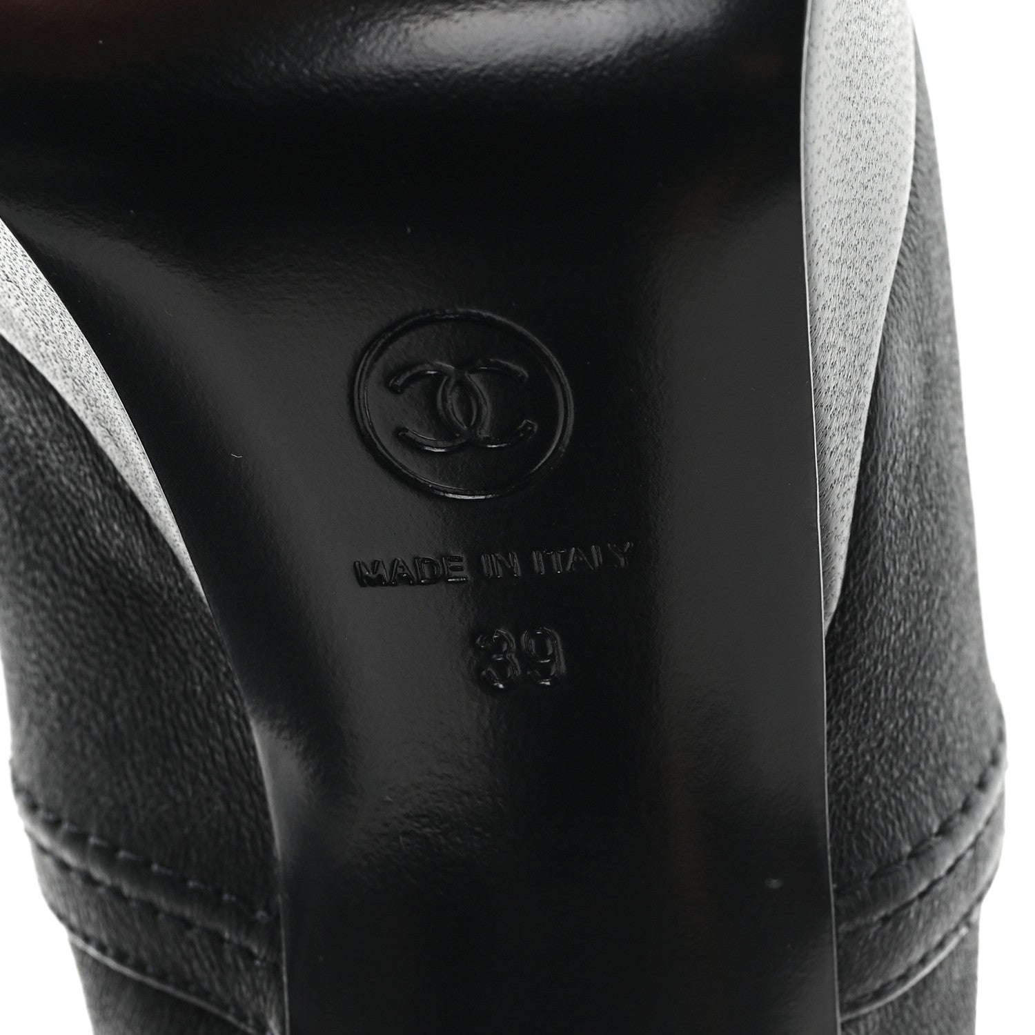 Chanel Lambskin Platform Short Boots 39 Black 7 of 9