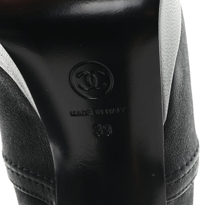 Chanel Lambskin Platform Short Boots 39 Black 7 of 9