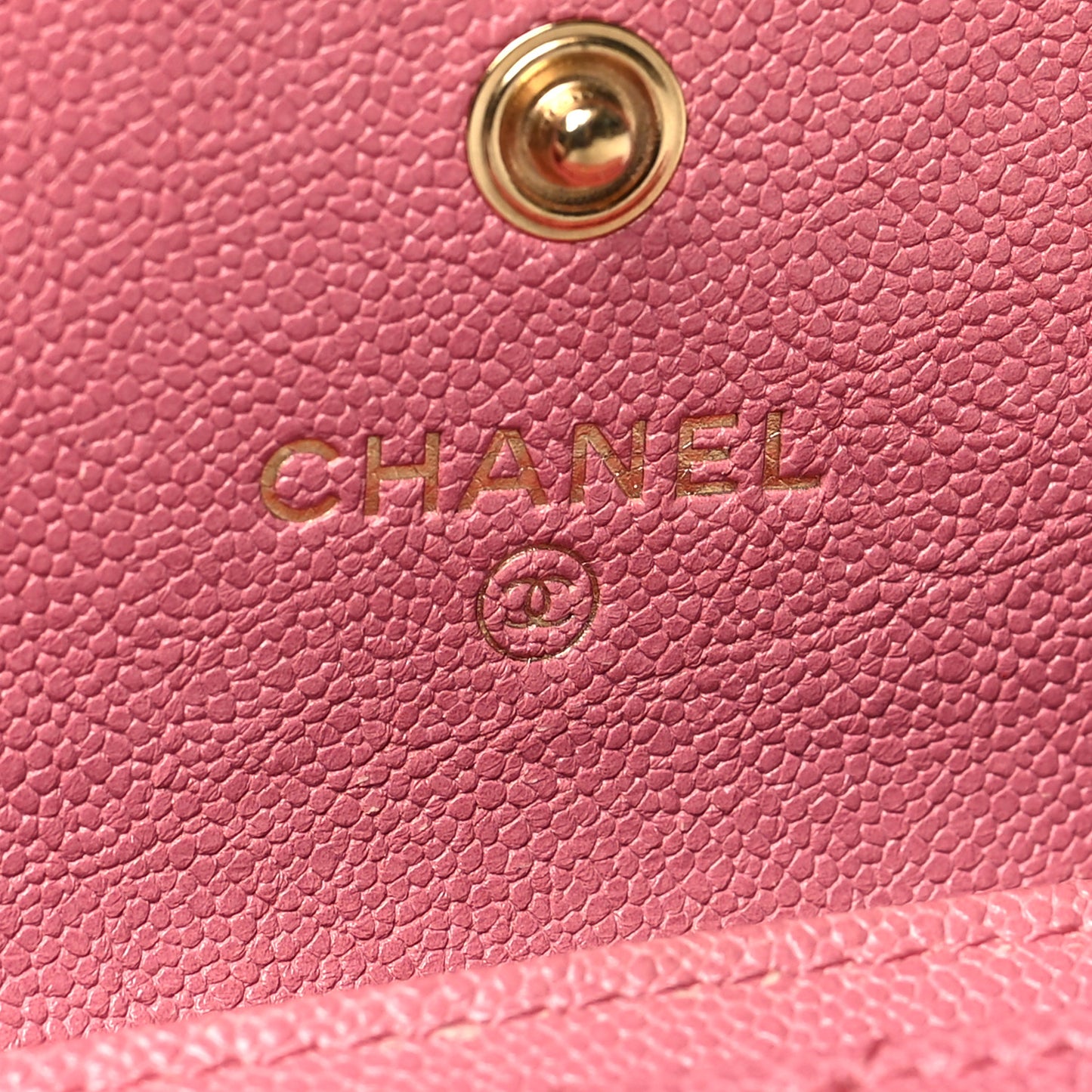 Caviar Chevron Quilted Boy Flap Card Holder Wallet Light Pink
