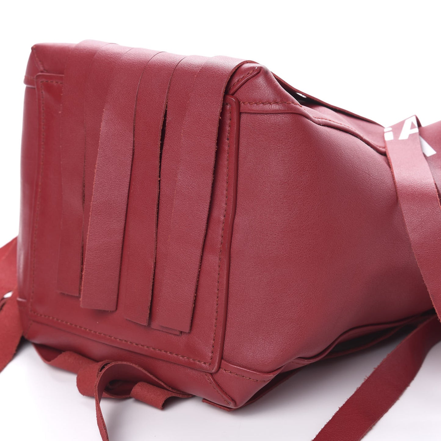 Calfskin XS Fringe Laundry Cabas Red