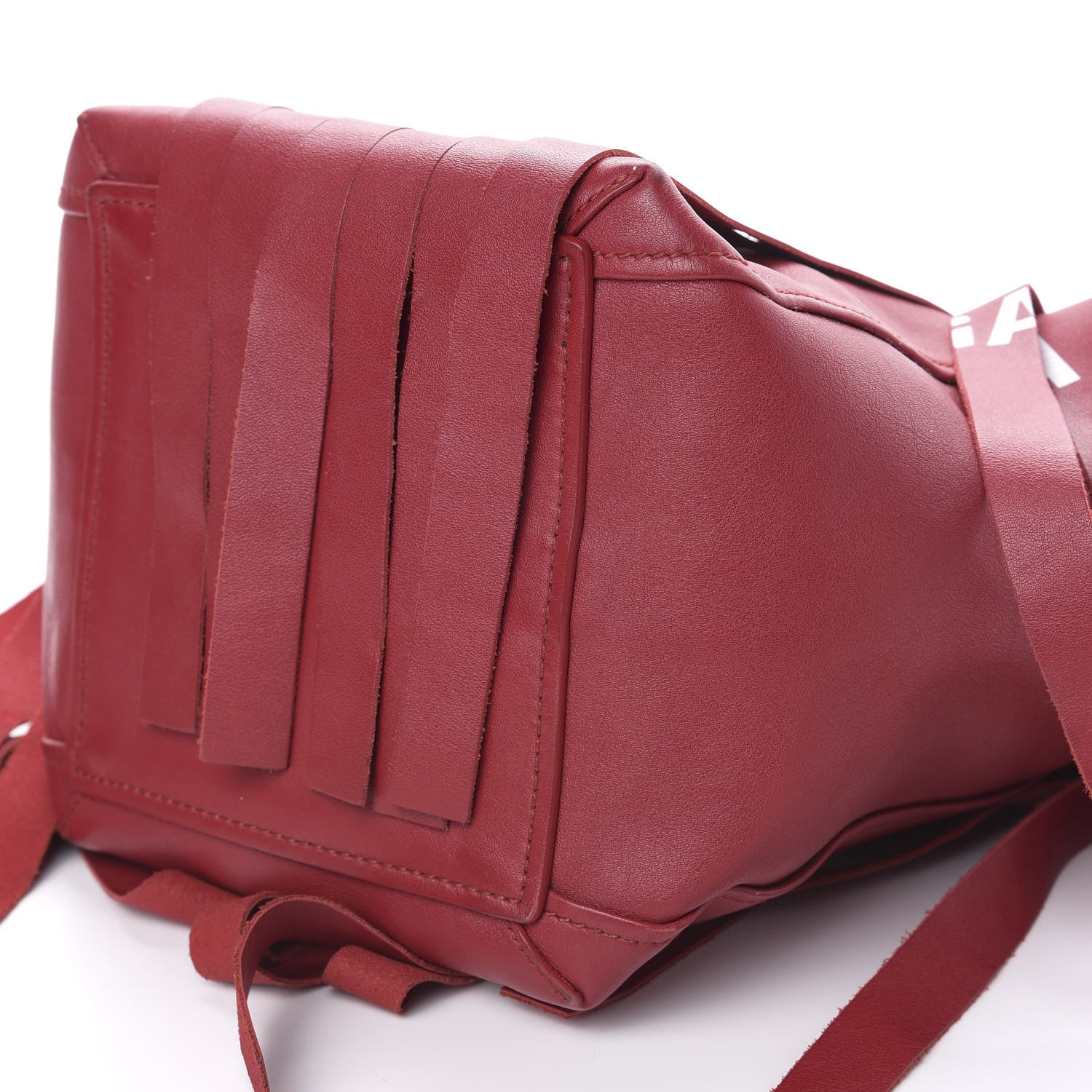 Balenciaga Calfskin XS Fringe Laundry Cabas Red 6 of 12