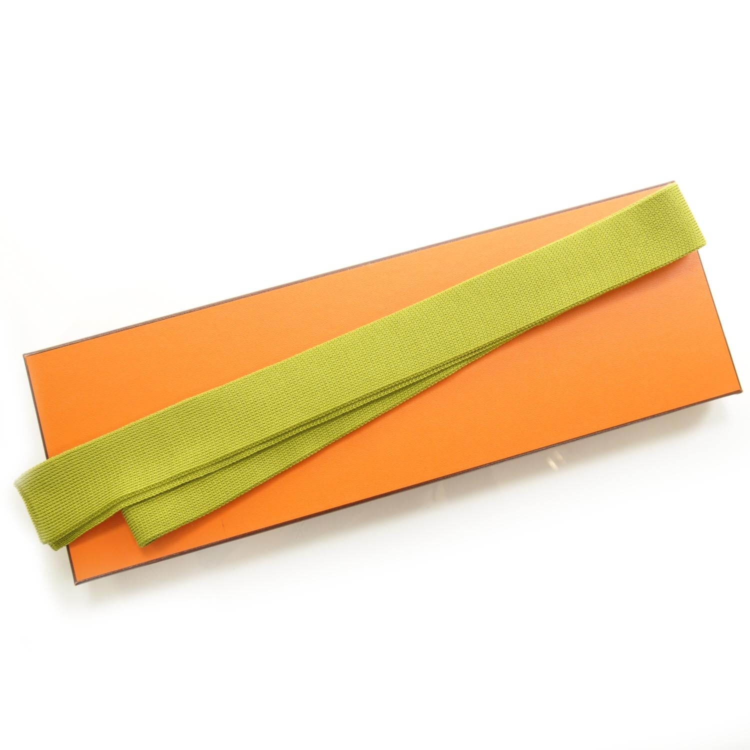 Hermes Mens Silk Neck Tie Green 2 of 3