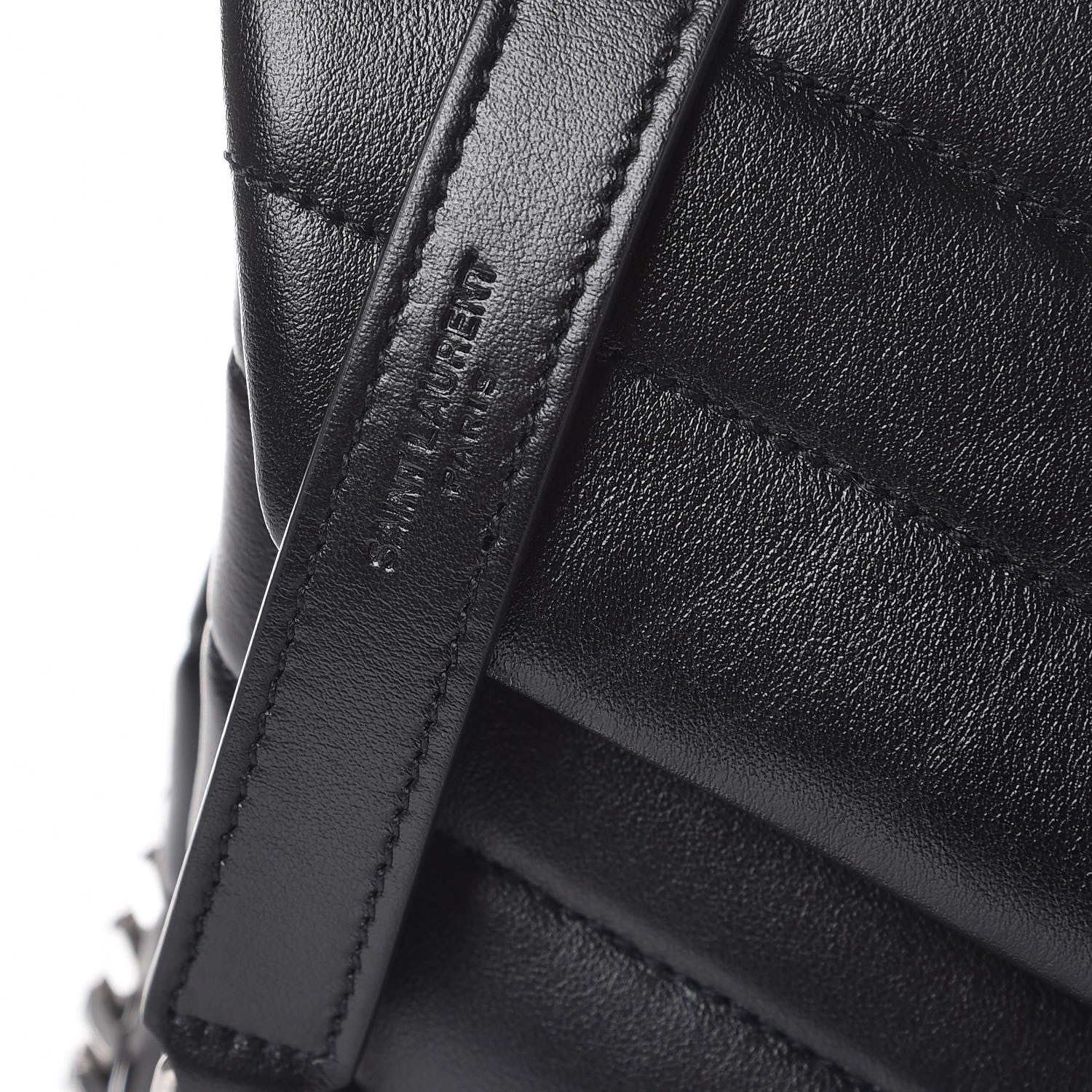 Saint Laurent Calfskin Y Quilted Monogram Medium Loulou Chain Satchel Black 11 of 12