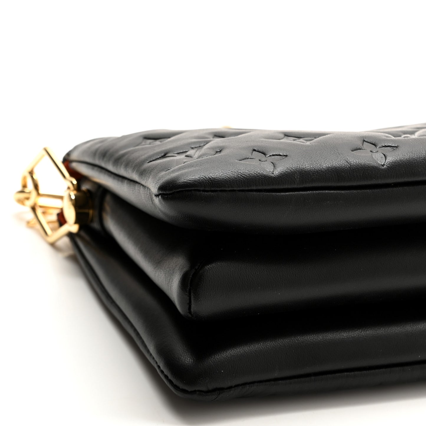 Lambskin Embossed Monogram Coussin BB Black