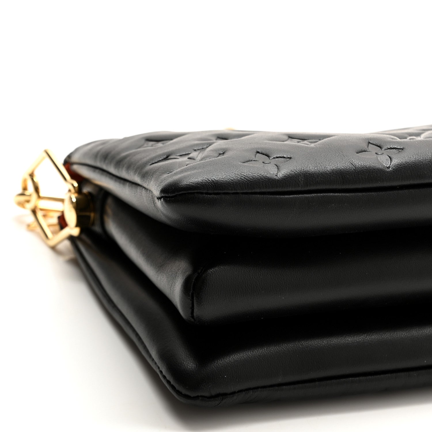 Louis Vuitton Lambskin Embossed Monogram Coussin BB Black 9 of 11