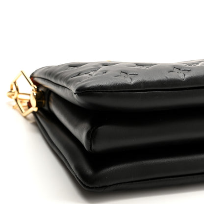 Louis Vuitton Lambskin Embossed Monogram Coussin BB Black 9 of 11