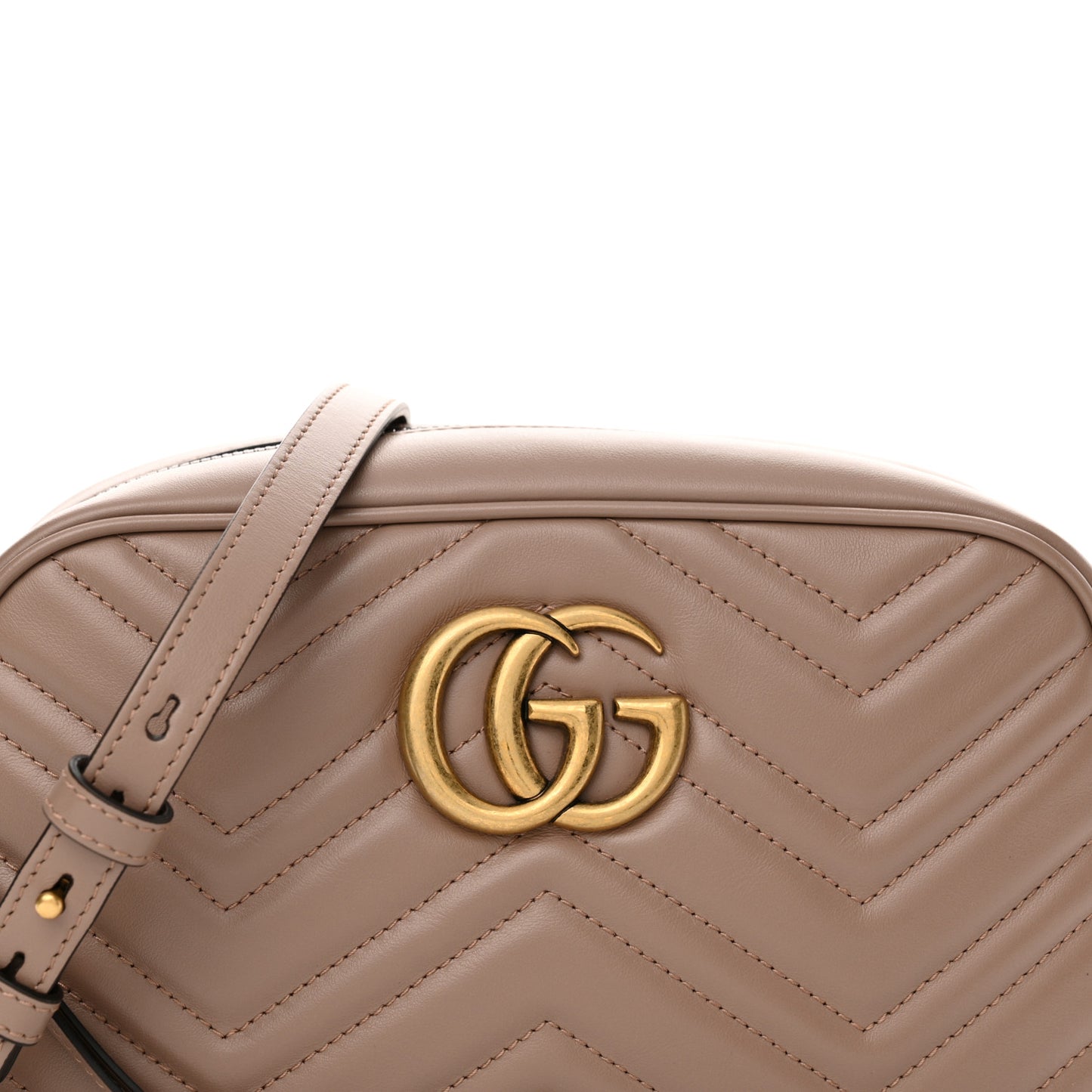 Calfskin Matelasse Small GG Marmont Chain Shoulder Bag Porcelain Rose