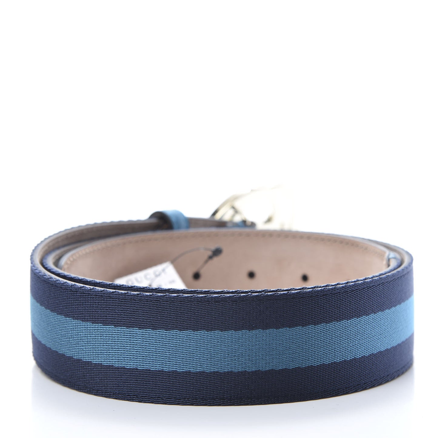 Calfskin Web Interlocking G Belt 95 38 Light Blue