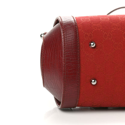 Gucci Monogram Bamboo Bullet Bag Red 10 of 11
