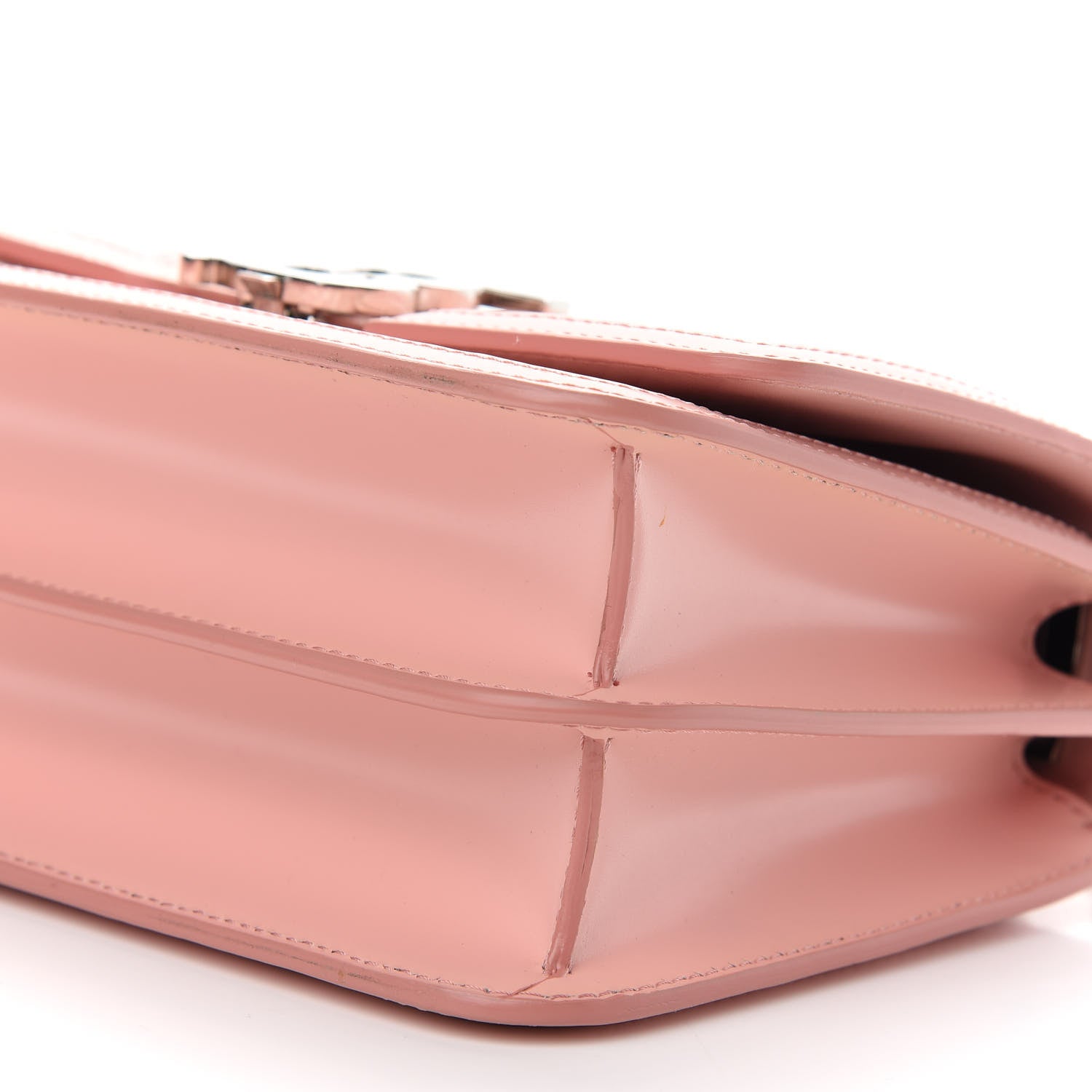 Burberry Calfskin Monogram Embossed Small TB Chain Bag Blush Pink 8 of 9