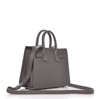 Saint Laurent Grained Calfskin Nano Sac De Jour Fog 4 of 16