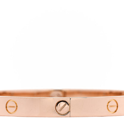 Cartier 18K Pink Gold 4 Diamond LOVE Bracelet 19 5 of 7